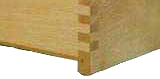 Holzschubkasten mit eingenutetem Boden